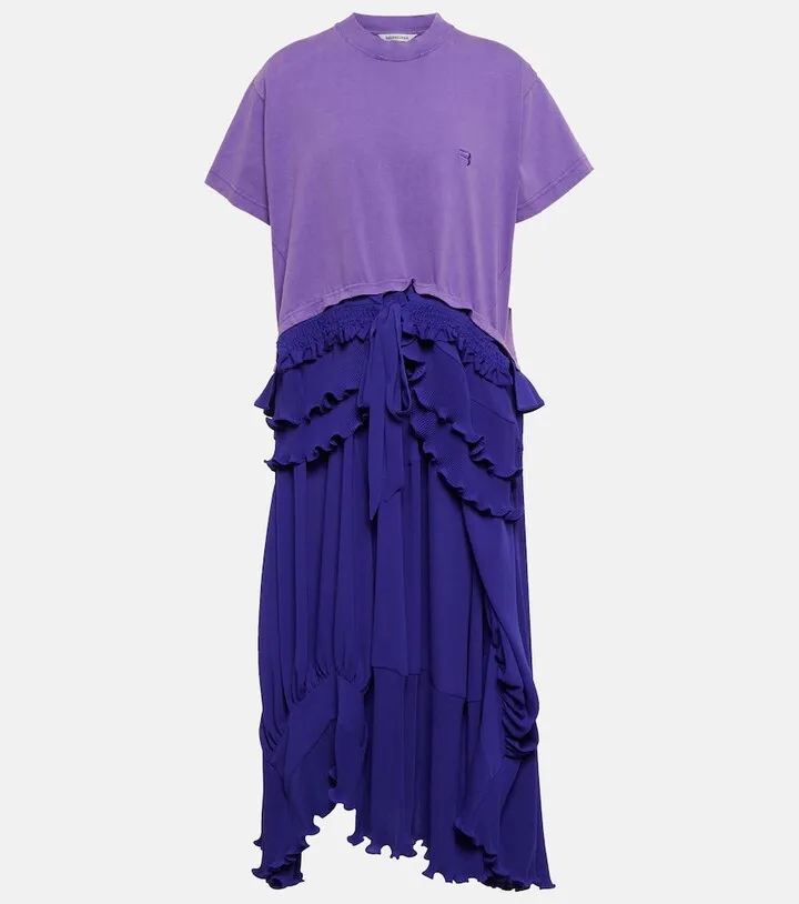 Hybrid georgette midi dress