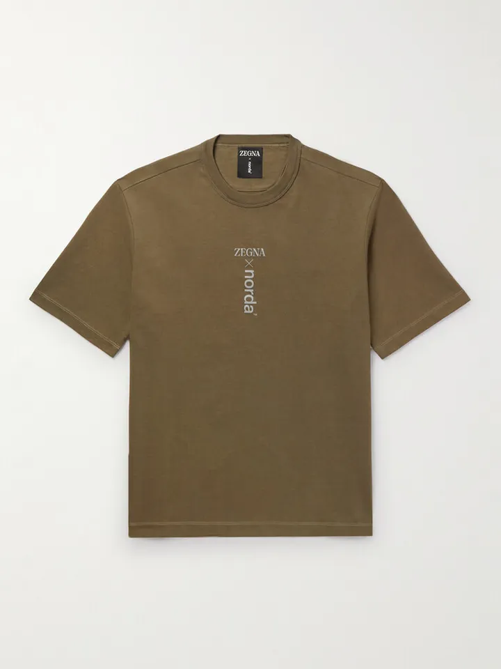 + norda Logo-Print Cotton-Jersey T-Shirt