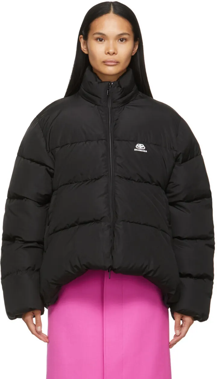 Balenciaga Black BB C-Shape Puffer Jacket