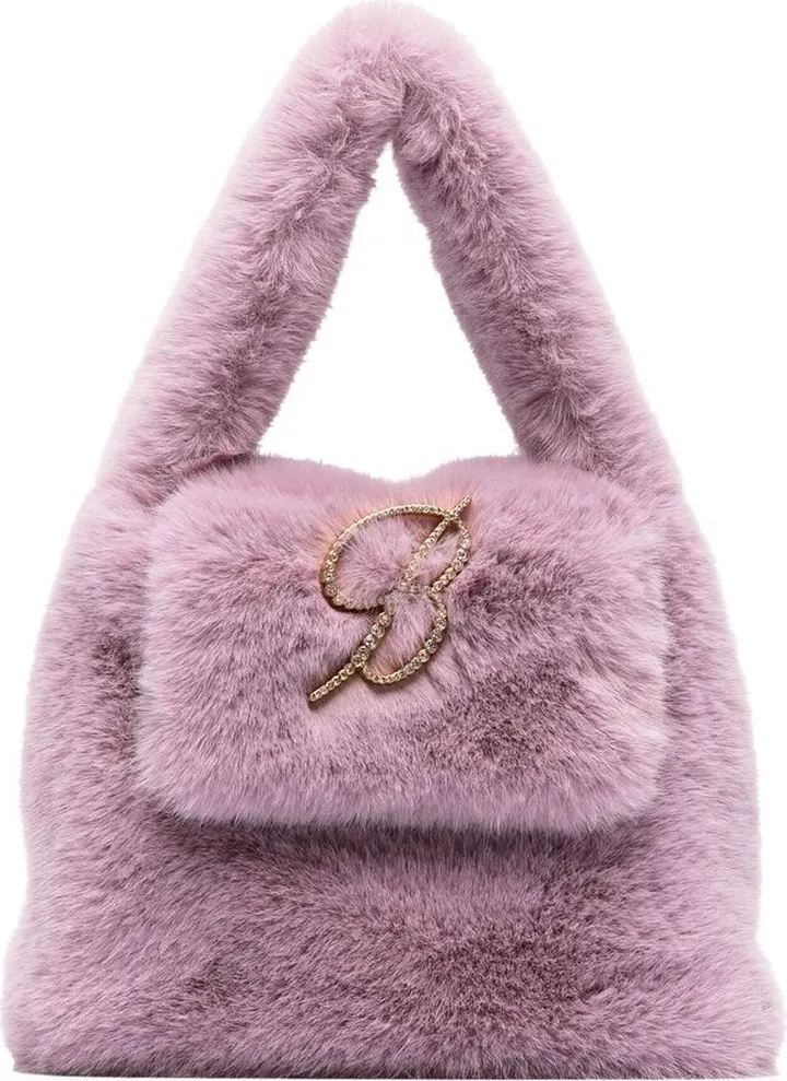 Logo-Plaque Eco-Fur Tote Bag