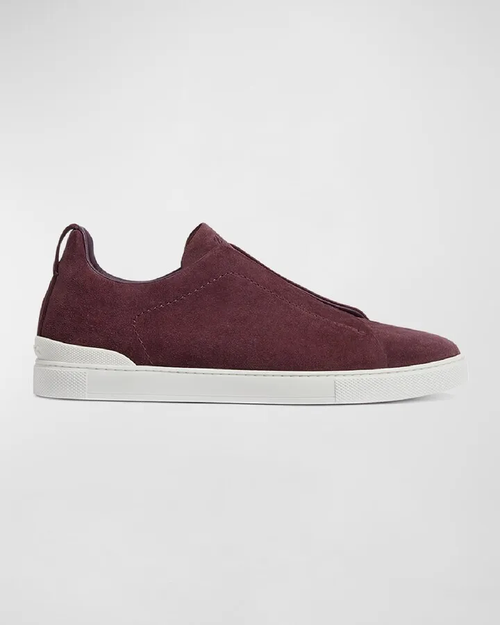 Men's Suede-Leather Low-Top Sneakers