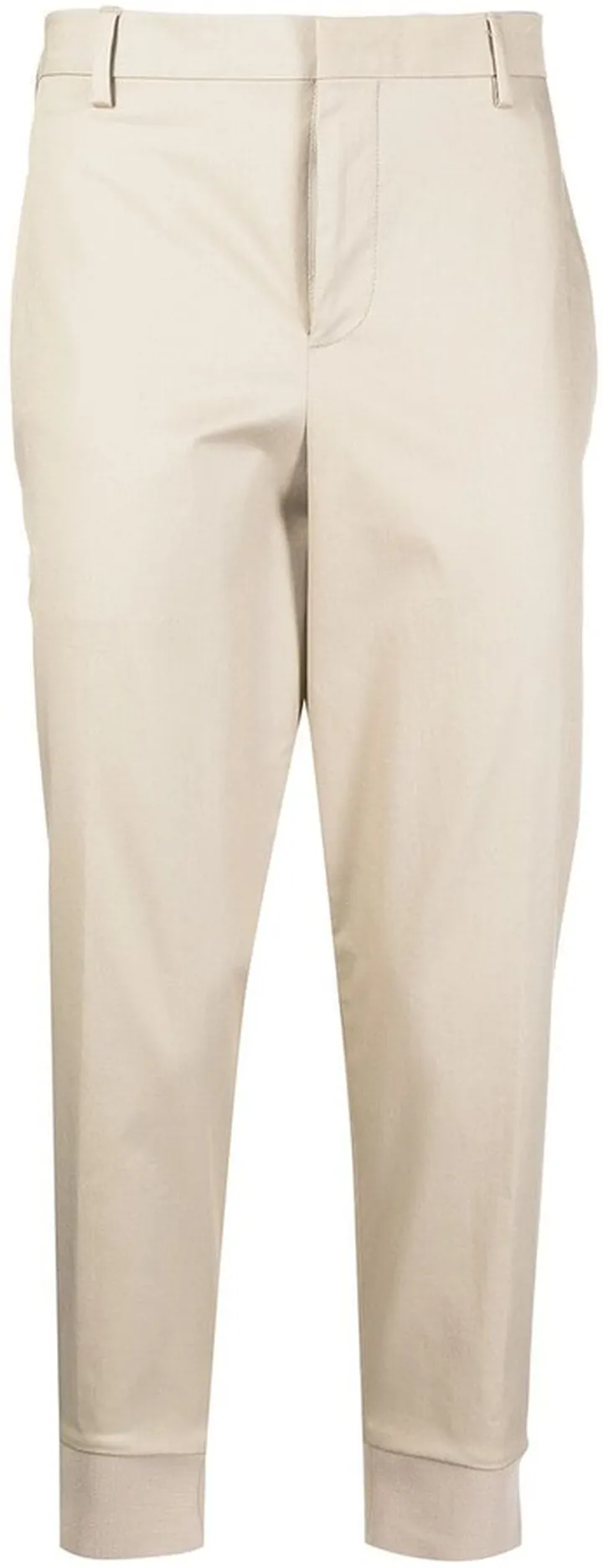 Tapered-Leg Cotton Trousers