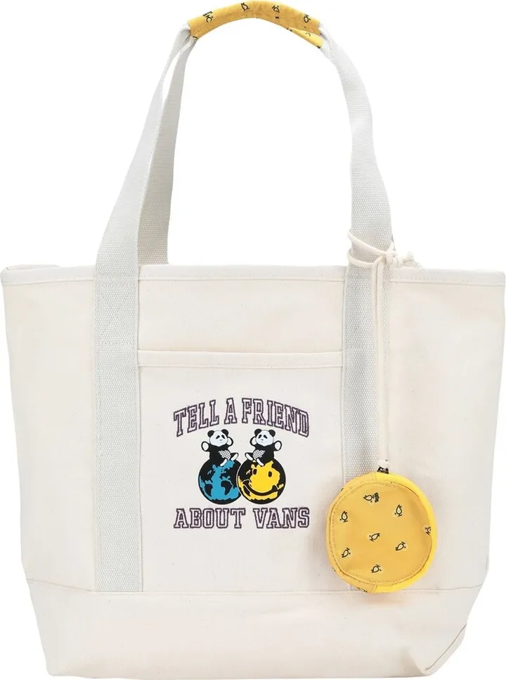 Wm Panda Tote Handbag Beige