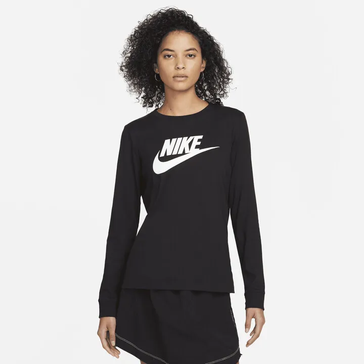 Women's Nike Sportswear Long-Sleeve T-Shirt in Black