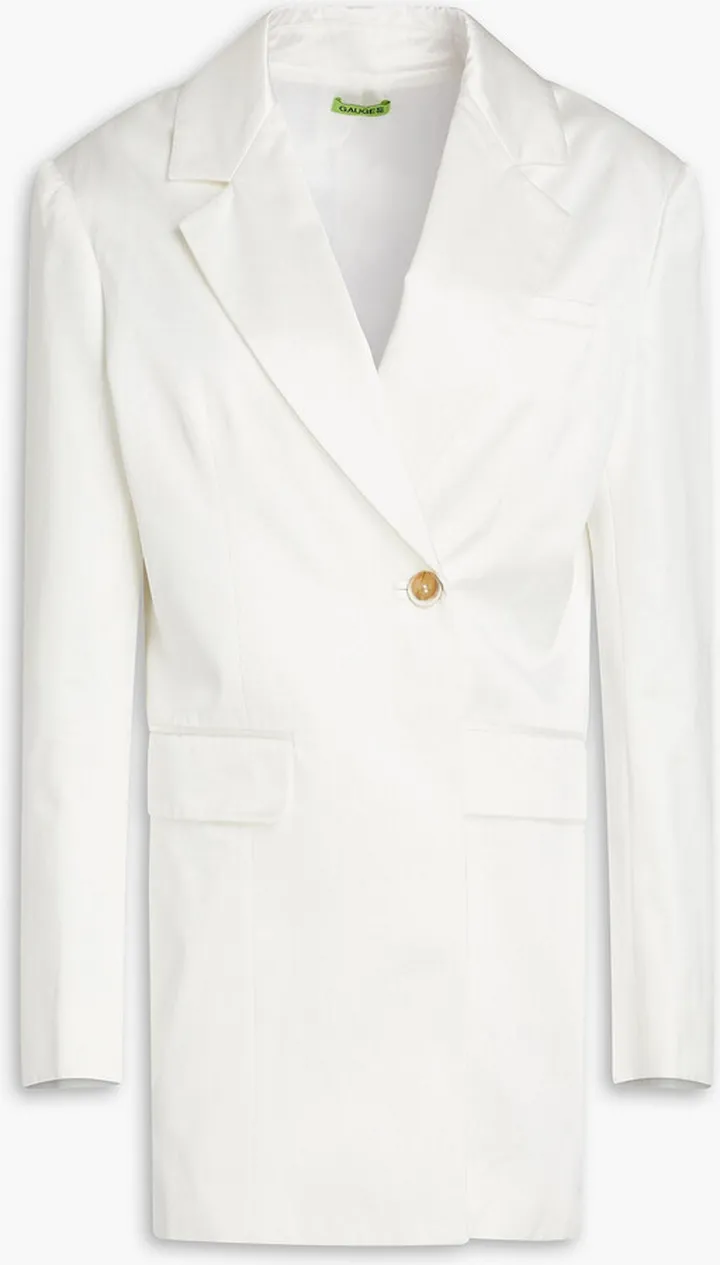 Seattle cotton-blend sateen blazer