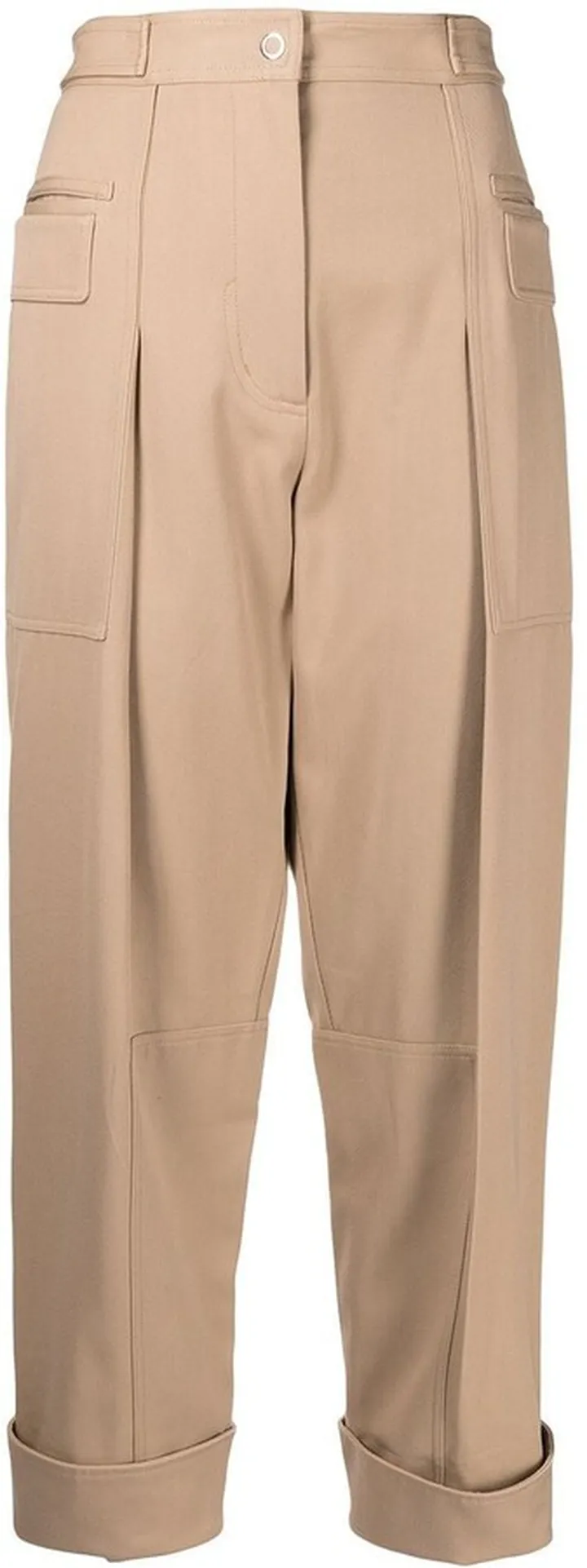 Straight-Leg Cropped Trousers