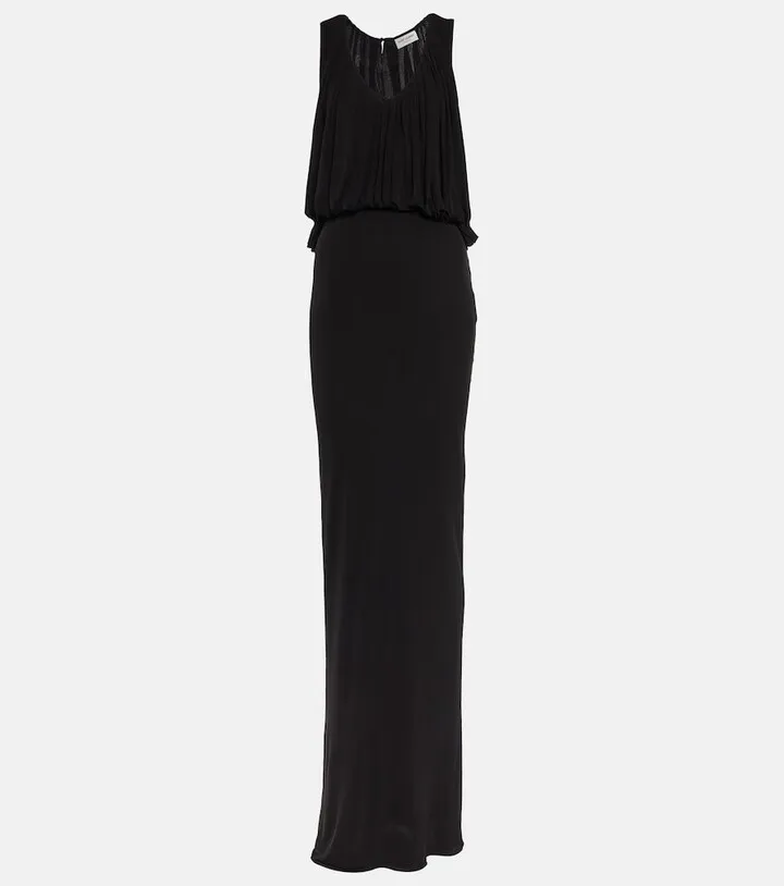 Draped jersey gown