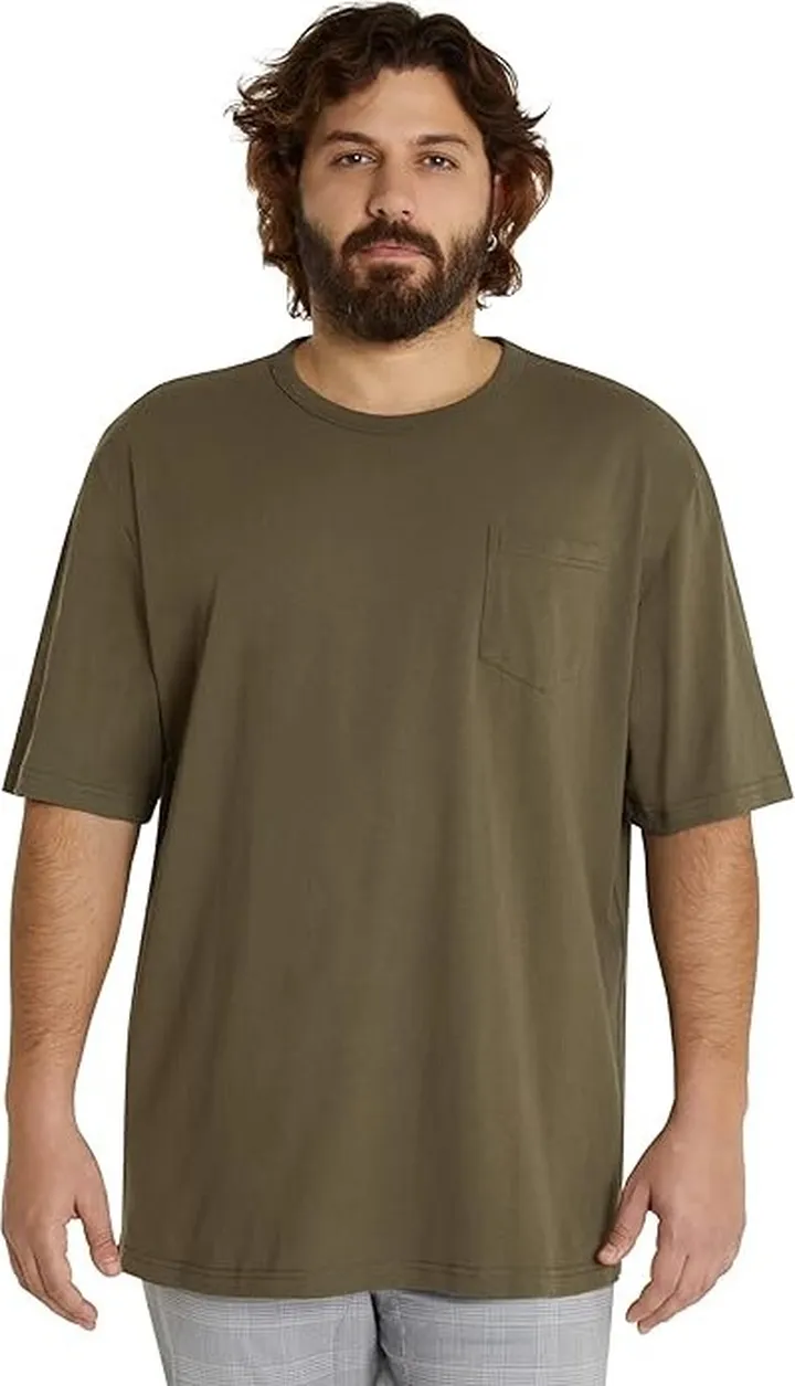 Johnny Bigg Big Tall Global Oversized Tee (Khaki) Men's Clothing