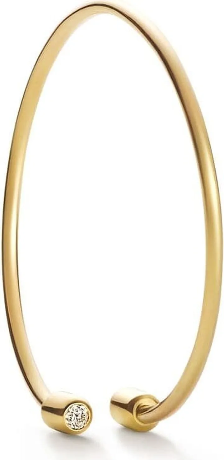 18kt yellow gold Twist Round 03 diamond single earring