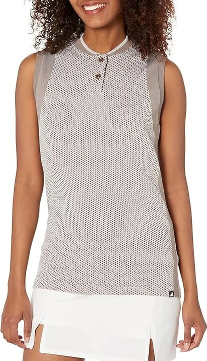 adidas Golf Ultimate365 Tour Prime Knit Polo Shirt (Earth Strata) Women's Clothing