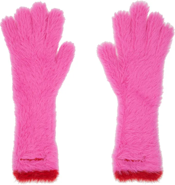 Jacquemus Pink Le Papier 'Les Gants Neve' Gloves