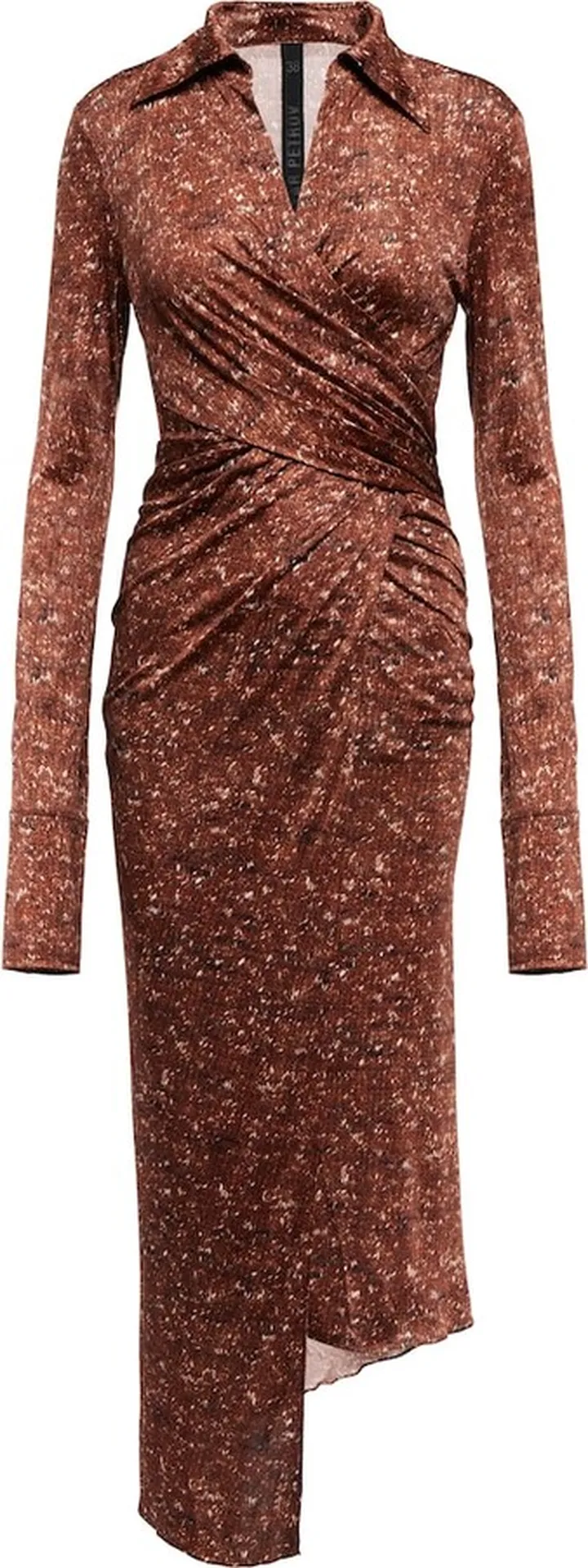 Aggy printed silk satin midi dress