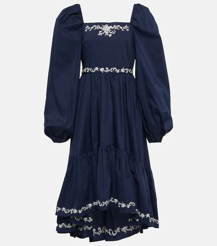 Kaylin embroidered midi dress