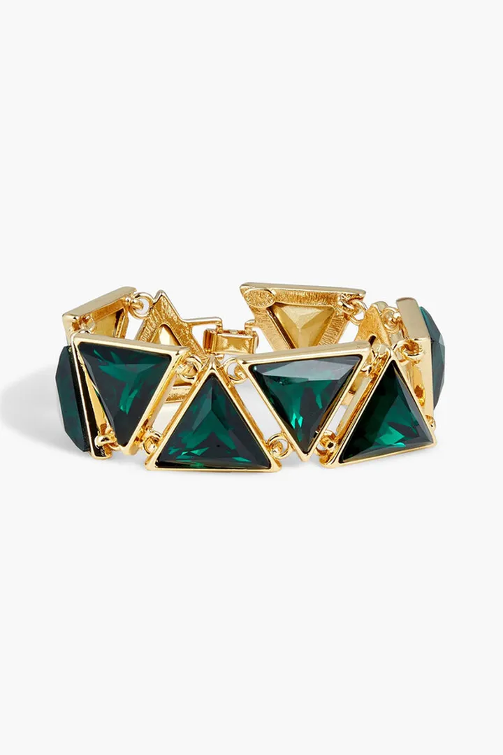 Gold-tone crystal bracelet