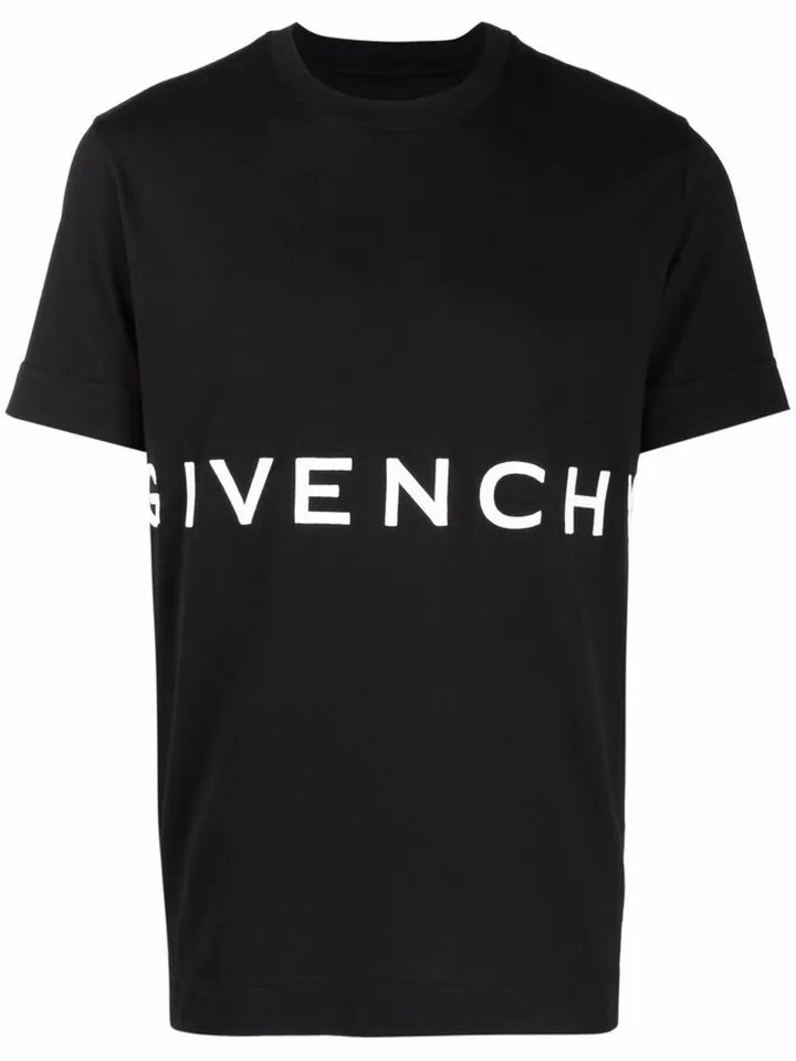 flocked logo T-shirt