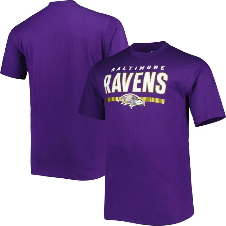 Men's Fanatics Branded Purple Baltimore Ravens Big and Tall Speed & Agility T-shirt