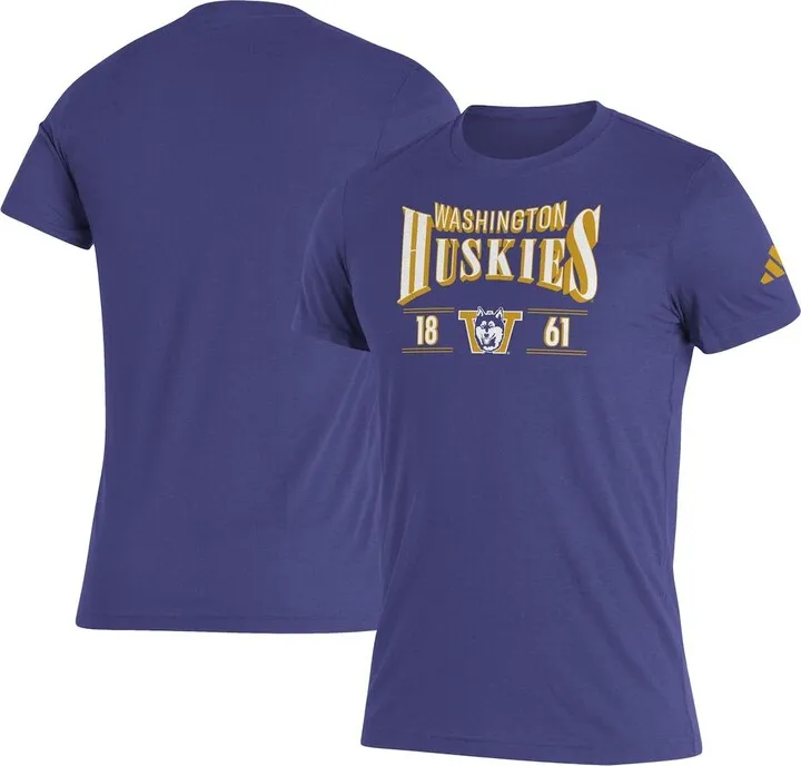 Men's adidas Purple Washington Huskies Along The Shadow Tri-Blend T-shirt