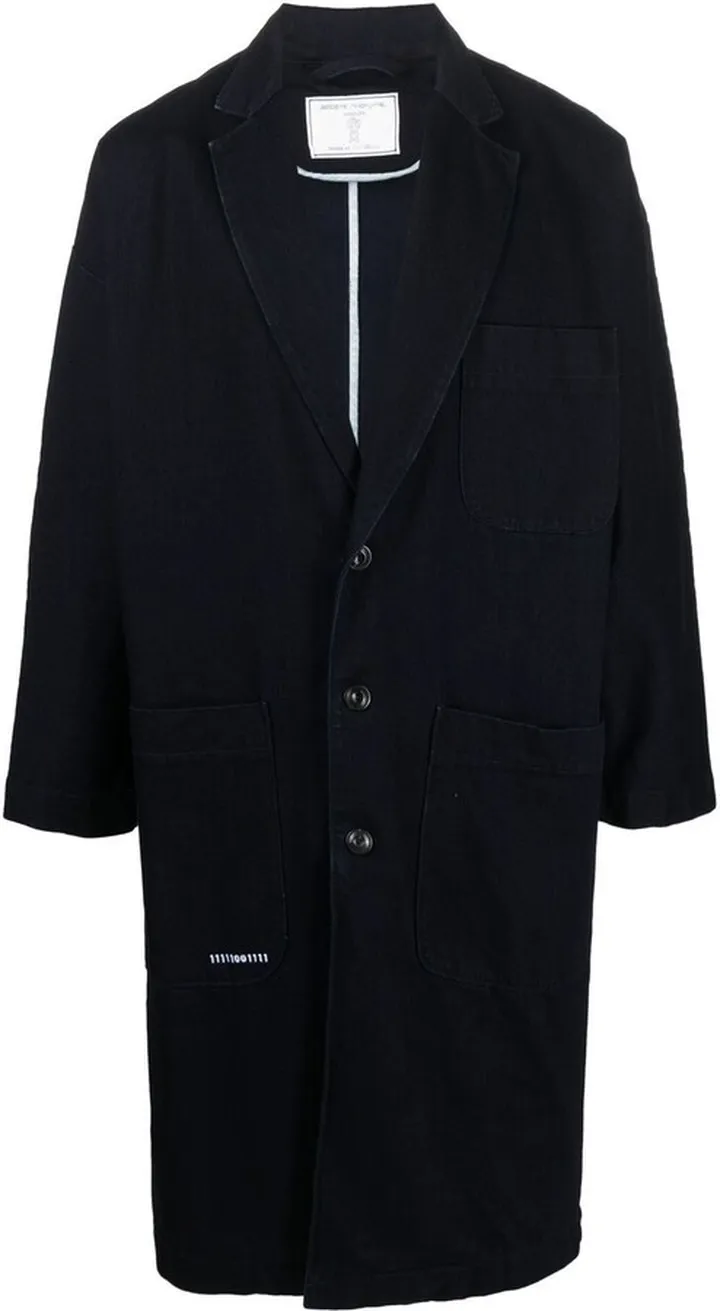 Single-Breasted Denim Coat