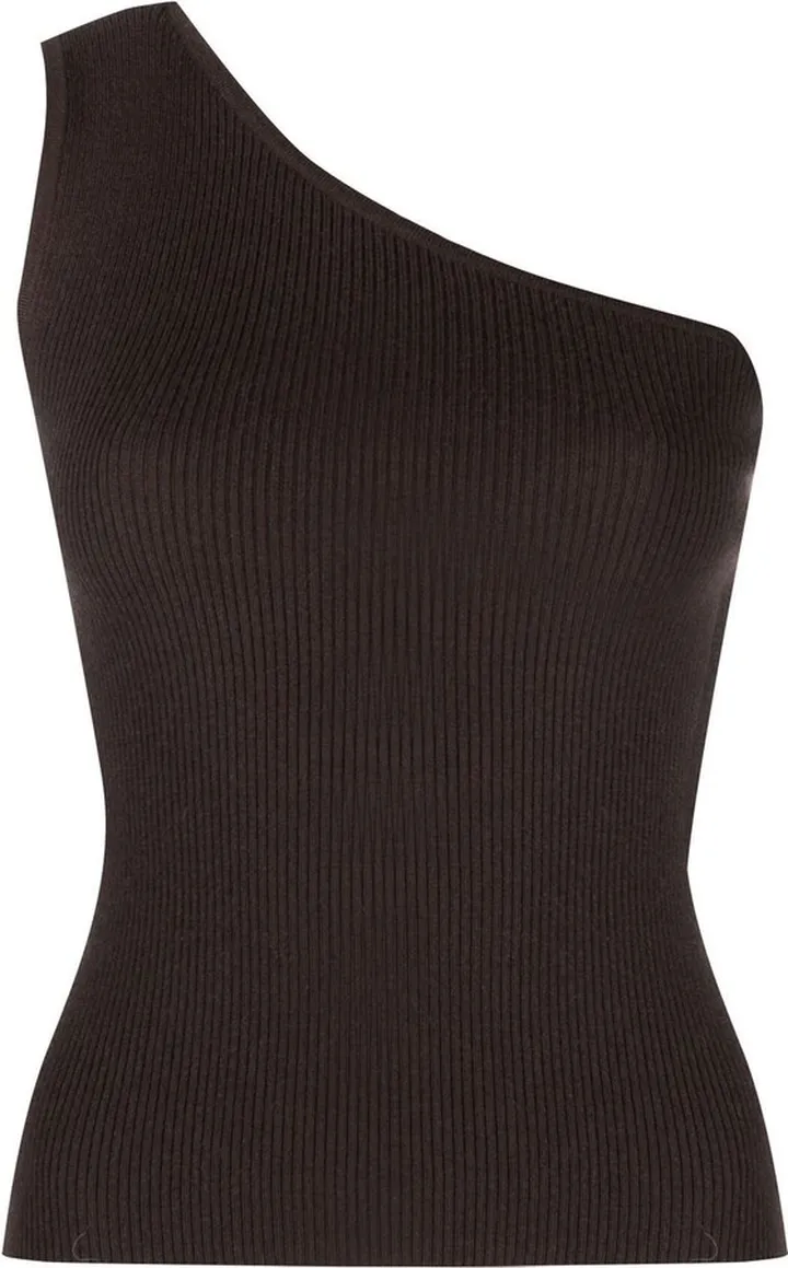 Diya one-shoulder cashmere top