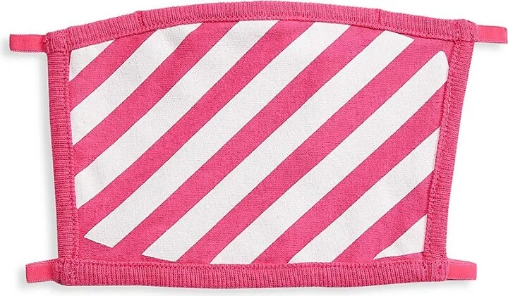 Diagonal Stripe Cotton Face Mask