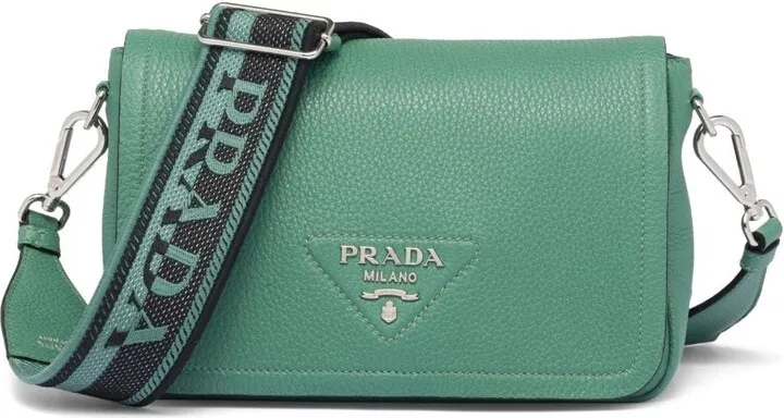 Logo-Plaque Leather Shoulder Bag