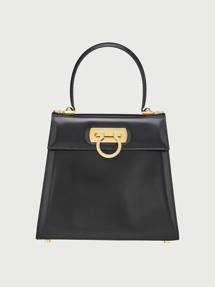 Ferragamo Women Iconic Top Handle (M) Black