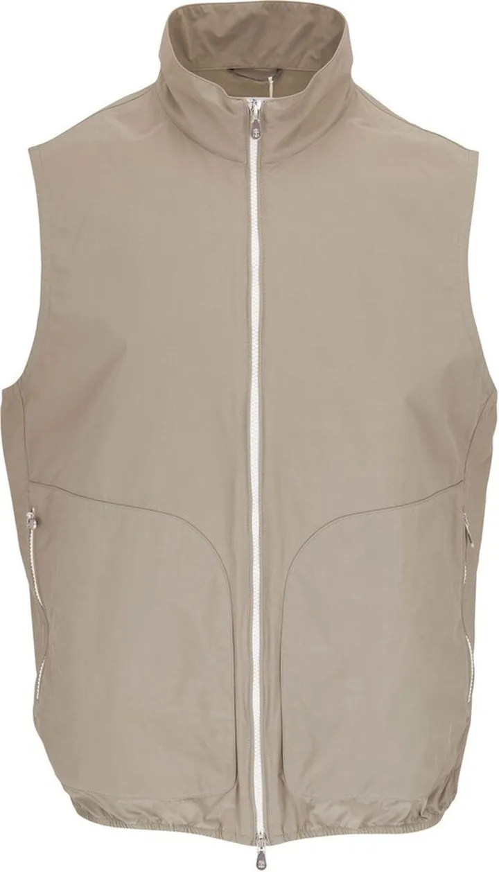 High-Neck Zip-Up Gilet