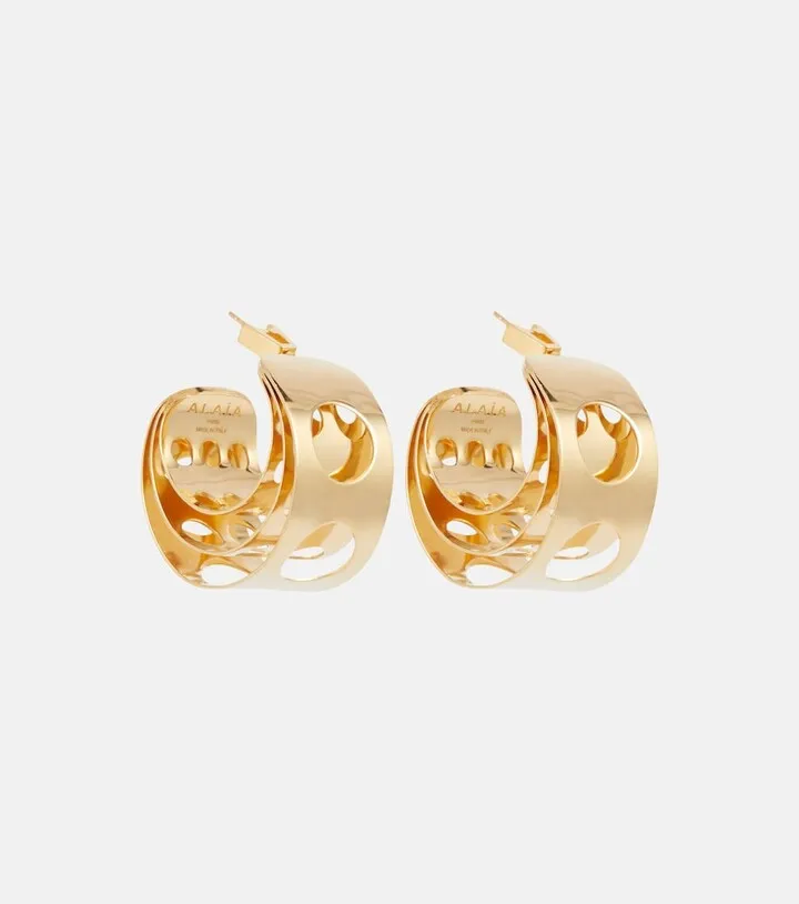 Cutout hoop earrings