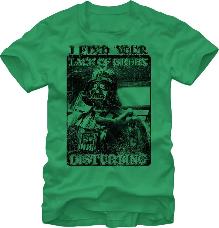 Men's Star Wars Darth Vader Lack of T-Shirt - Kelly Green - X Large