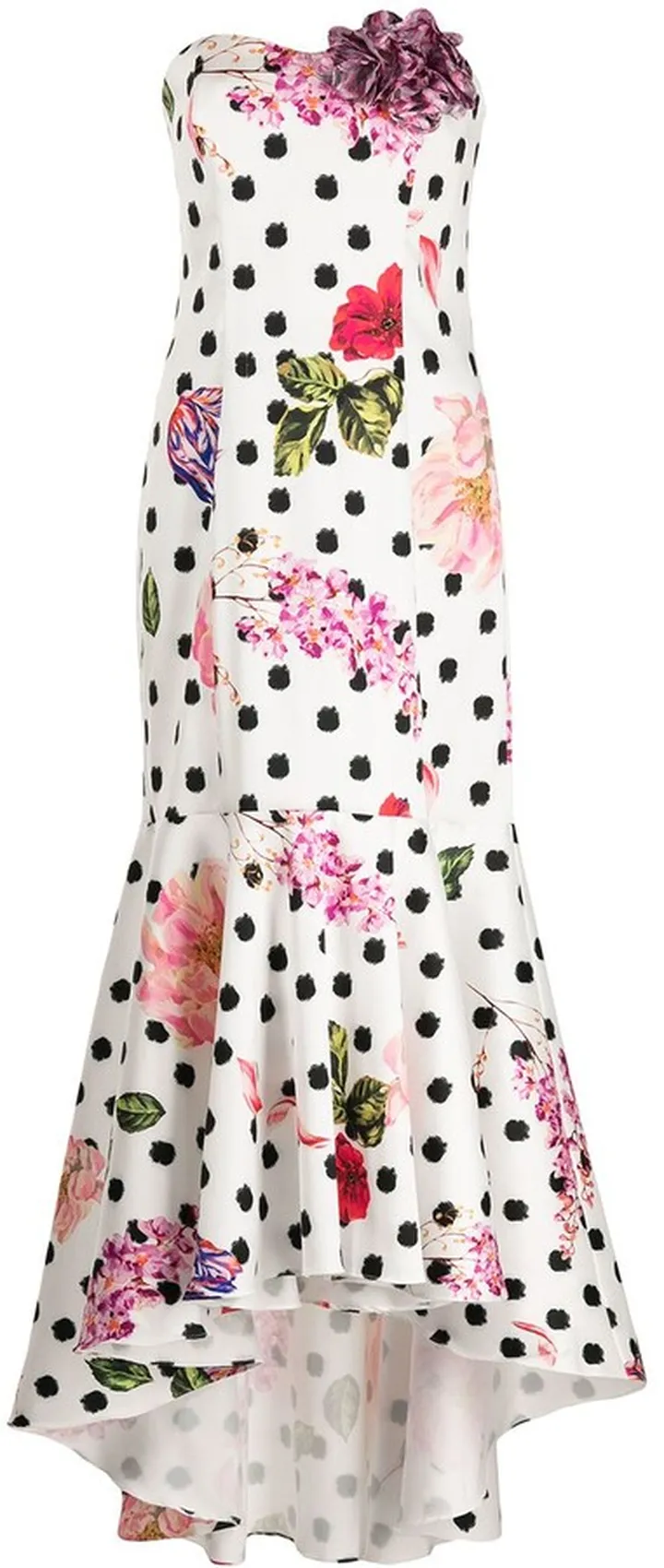 Floral-Print Fishtail Dress