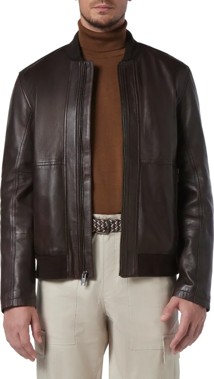 Macneil Leather Bomber Jacket