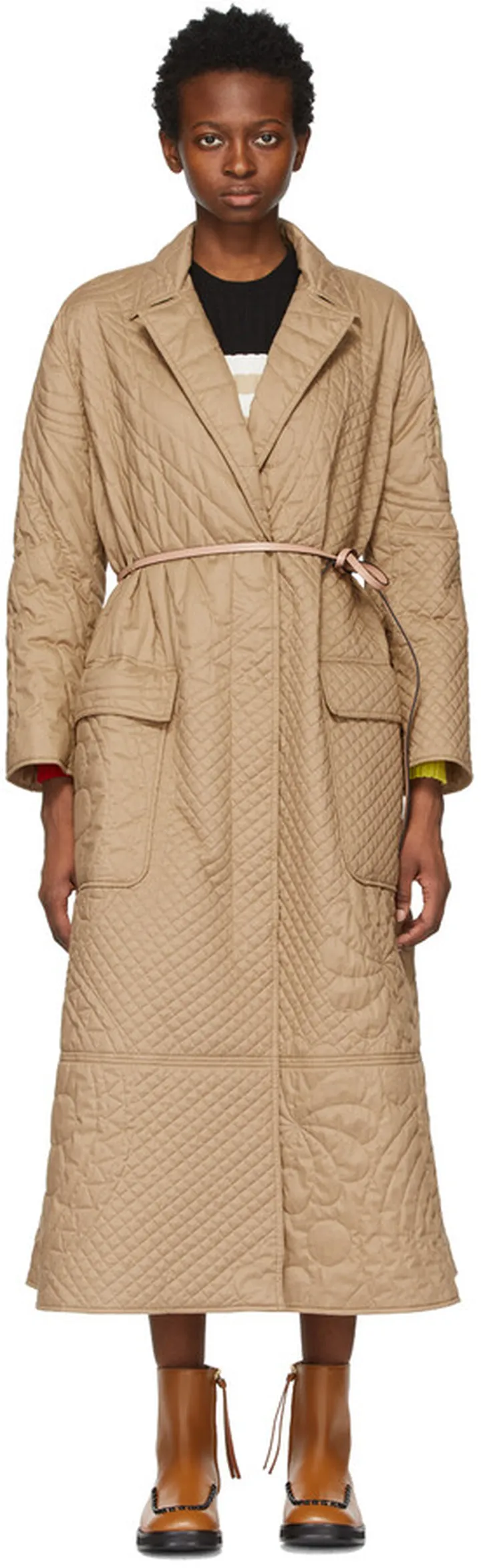 Moncler Genius 1 Moncler JW Anderson Khaki Quilted Penbryn Coat