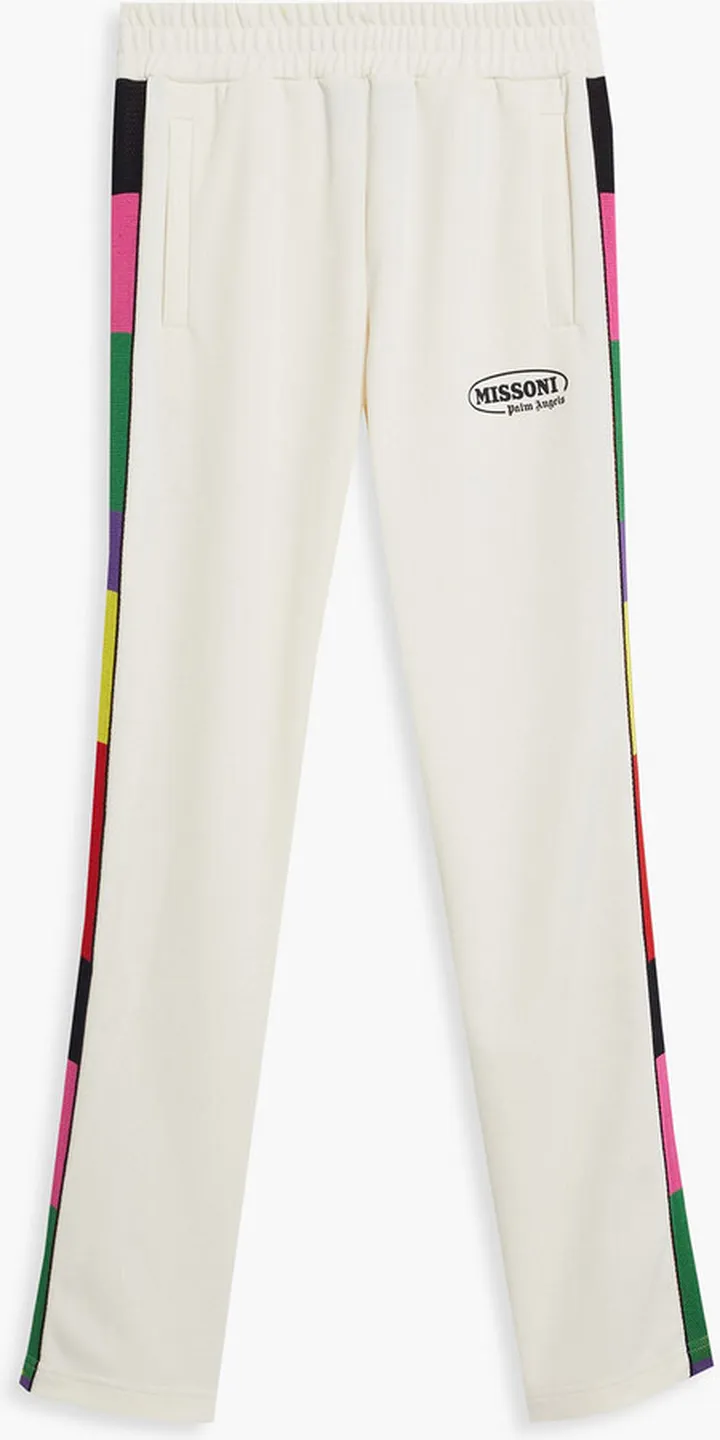 Color-block stretch-jersey track pants