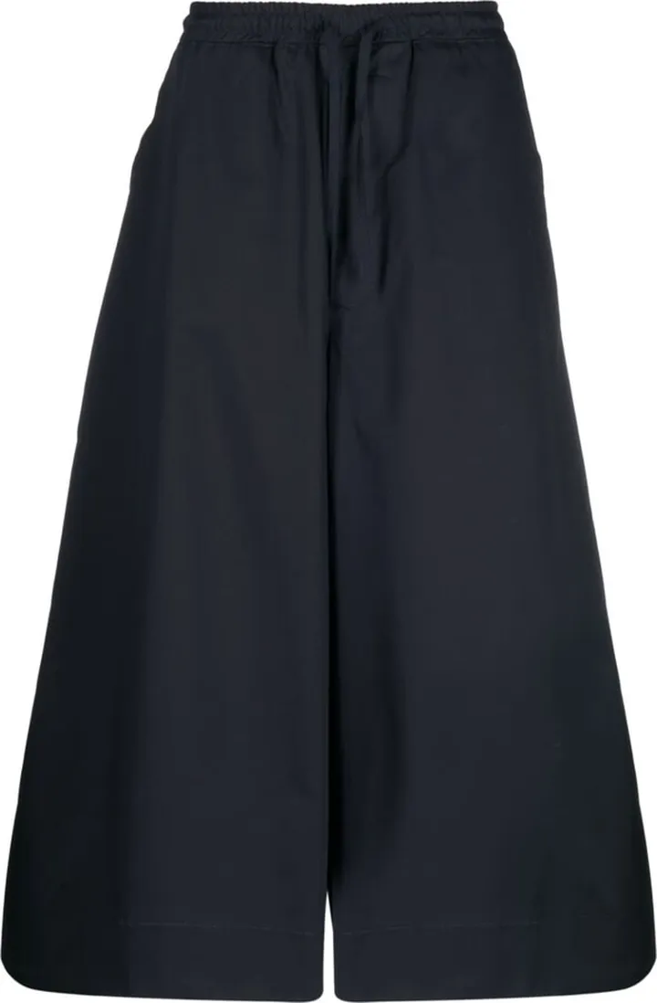 Wide-Leg Cropped Trousers