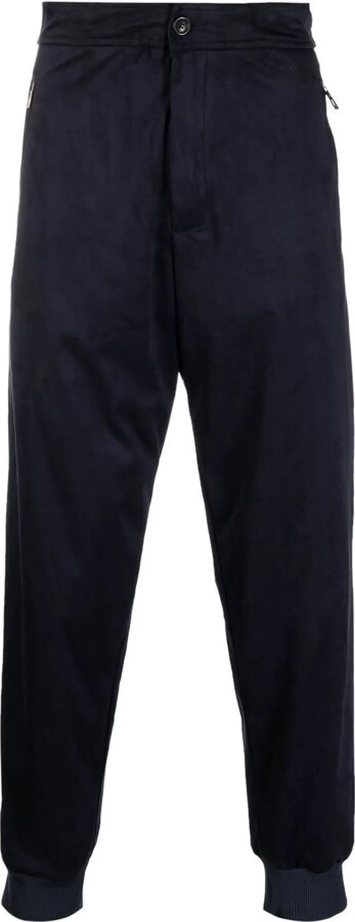 Cuffed Tapered-Leg Trousers
