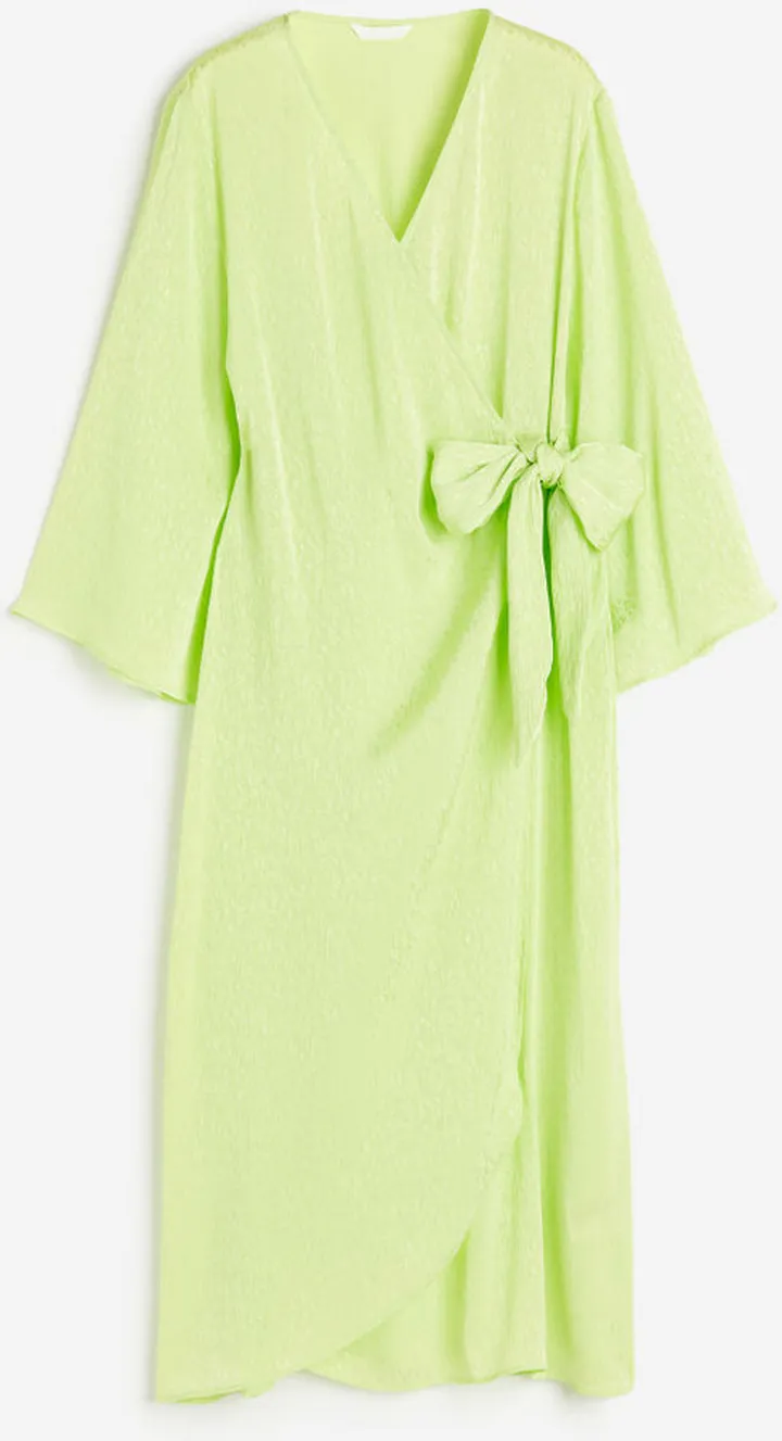 Jacquard-weave Wrap Dress