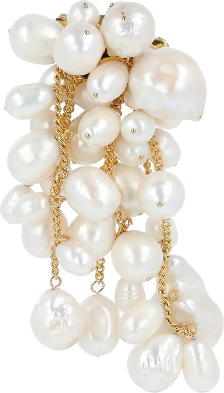 Orchid 1 pearl brooch