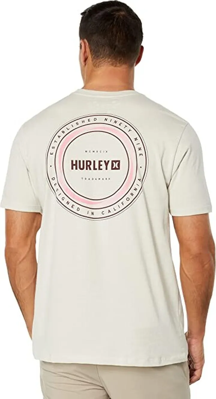 Hurley Whirlpool Short Sleeve Tee (Bone) Men's Clothing