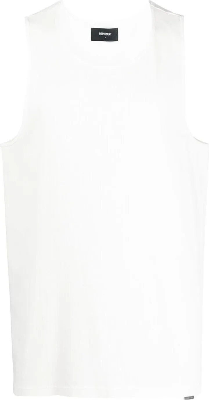 Logo-Plaque Fine-Ribbed Tank Top