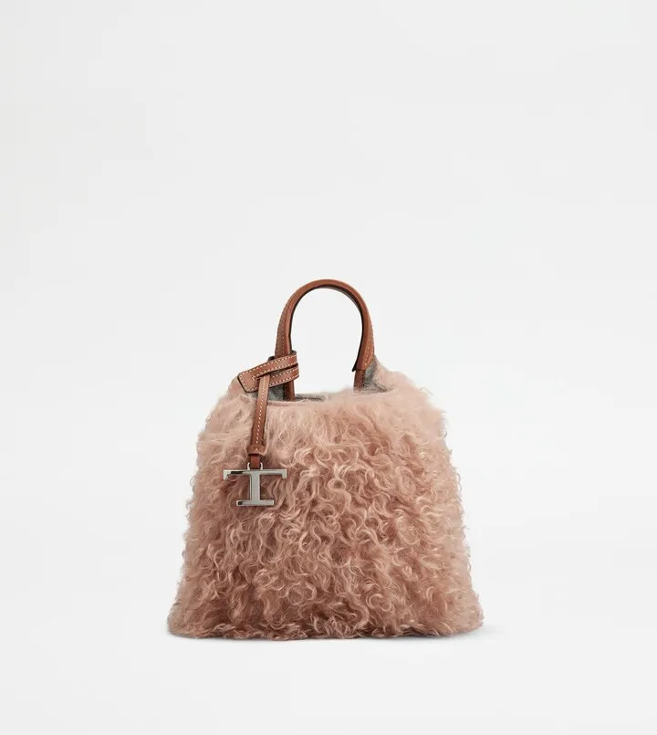Tod's Micro Bag in Mohair and Leather Micro