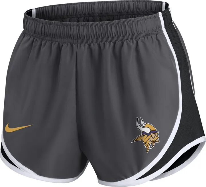 Nike Women's Dri-FIT Logo Tempo (NFL Minnesota Vikings) Shorts in Grey