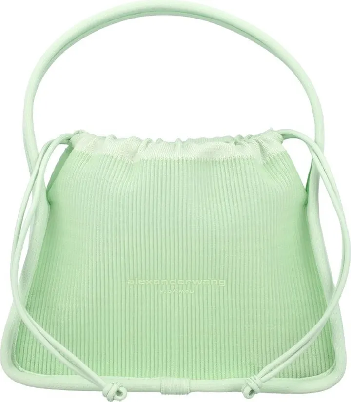 Alexander Wang Small Drawstring Ribbed Knit Tote Bag