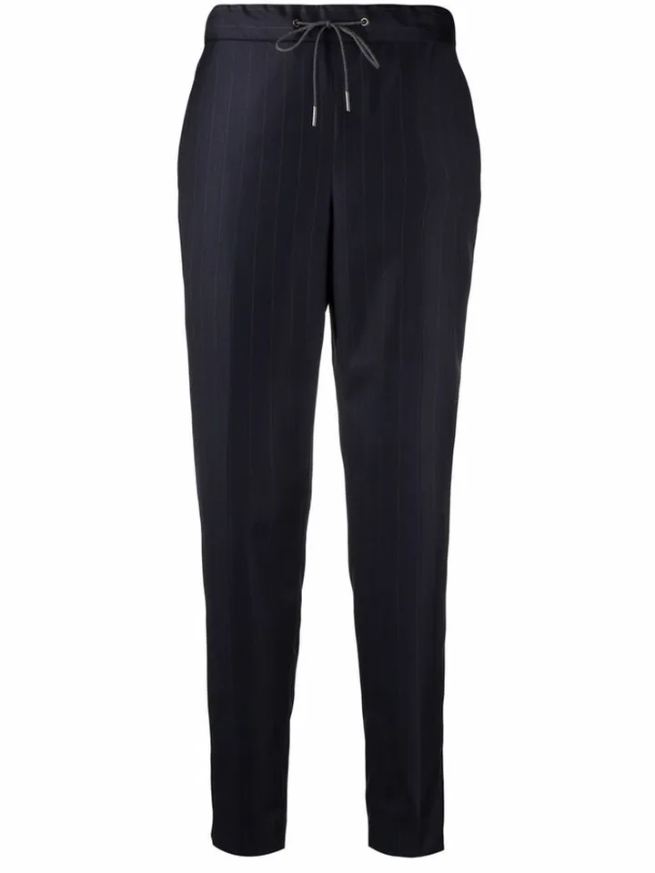 High-Waisted Tapered Trousers