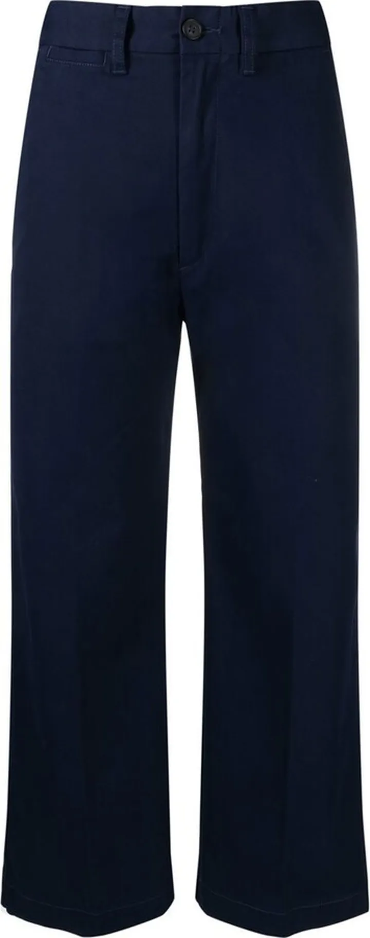 Wide-Leg Cropped Chinos
