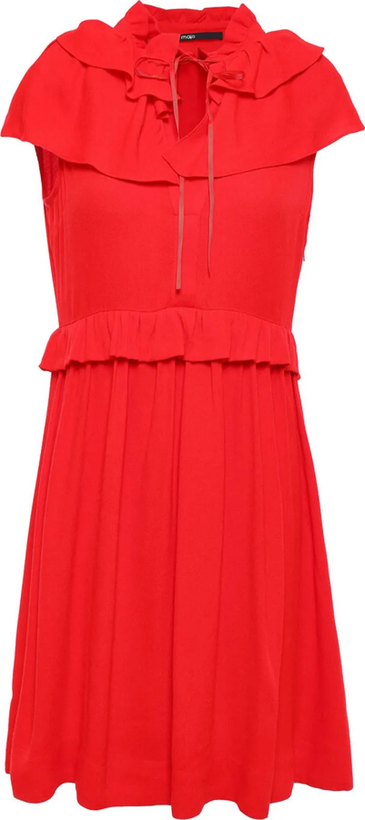 Ruffled crepe mini dress