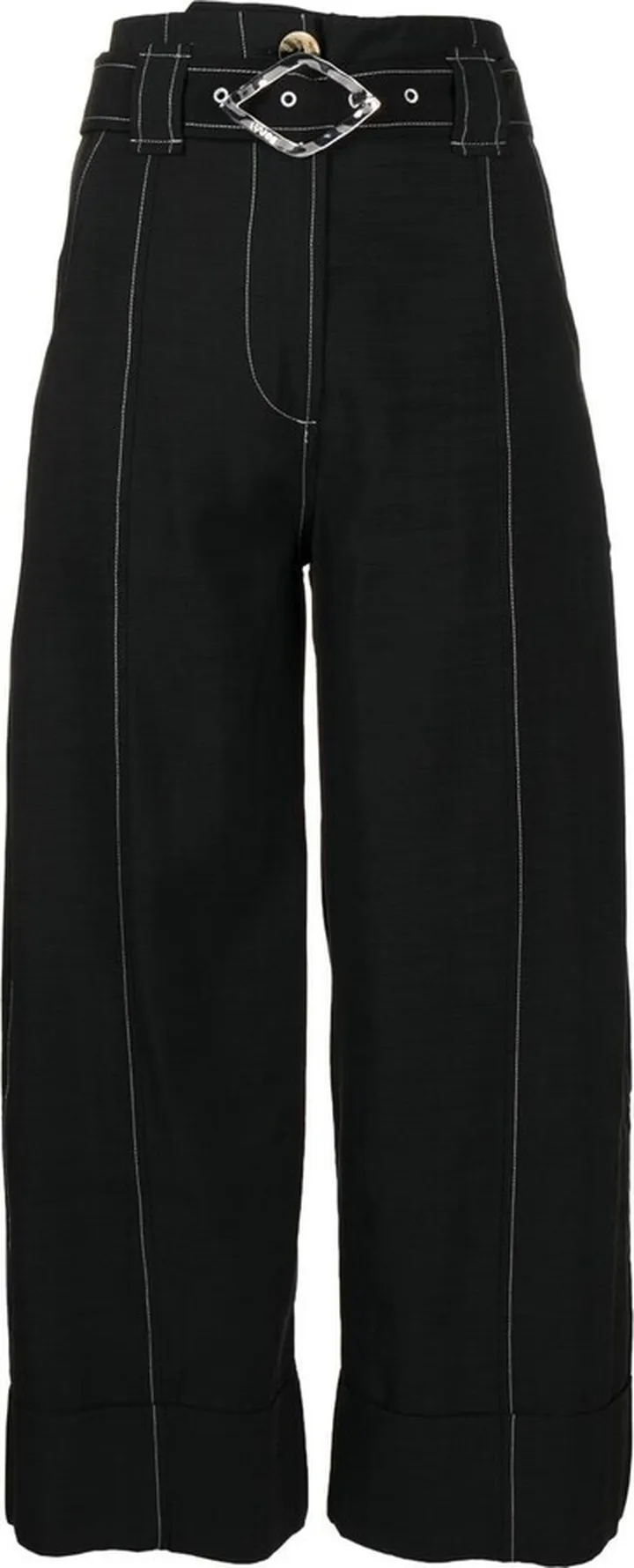 High-Waist Cropped Trousers