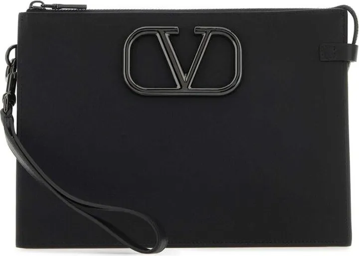 Valentino VLogo Signature Zip-Up Clutch Bag