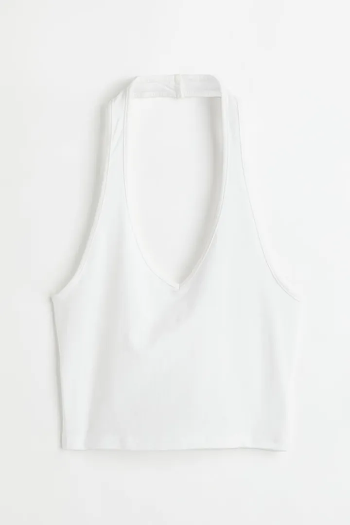 Halterneck V-neck Top