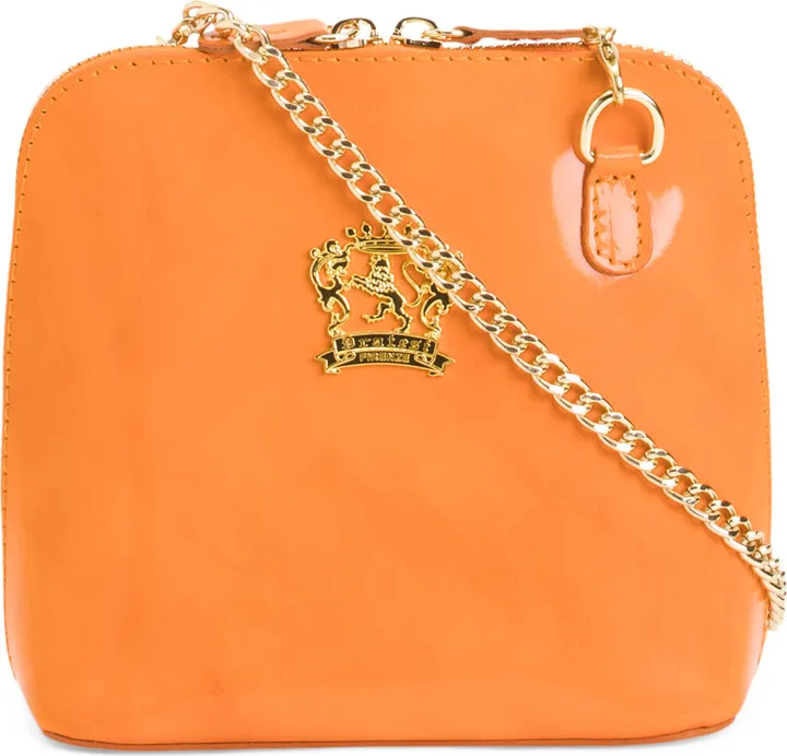 Made In Italy Leather Melina Dome Crossbody