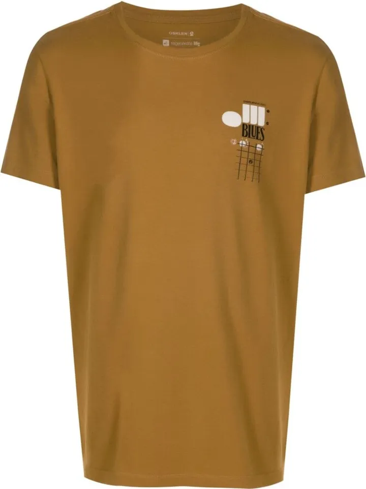 Blues-print short-sleeved T-shirt